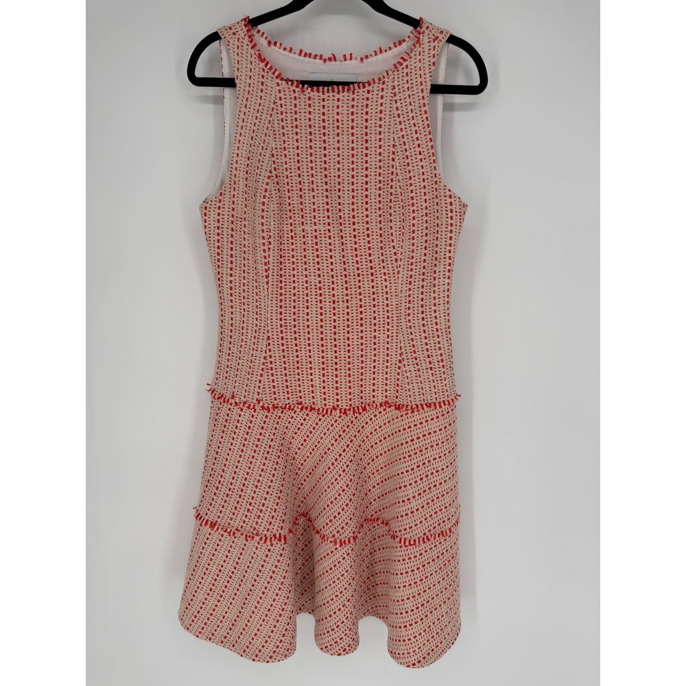 PEARL BY LELA ROSE SPRING TWEED TIERED DRESS FIT & FLARE COQUETTE PREPPY SIZE 4